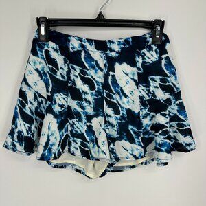 Lovers‎ + Friends Flowy Shorts XS Tie Dye Print High Rise Waist Blue White